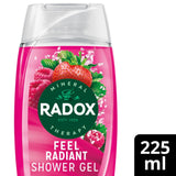 Radox Feel Radiant Shower Gel Strawberry & Raspberry Body Wash 225ml