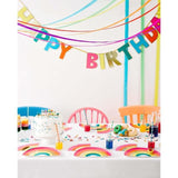 Rainbow Birthday Candles with Holders 16 per pack