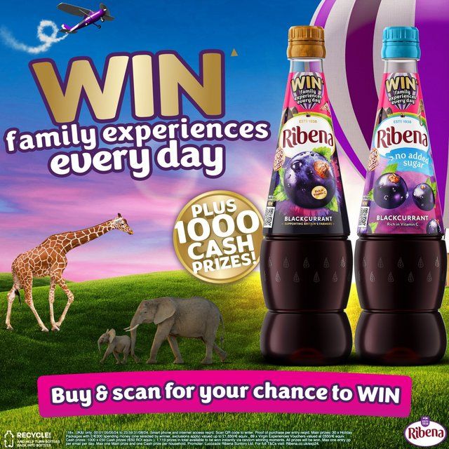 Ribena Light Blackcurrant No Added Sugar Squash 1.5L