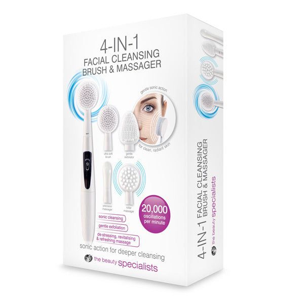 Rio 4-in-1-Facial Cleansing Brush Exfoliator and Massager