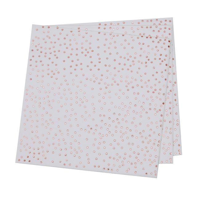 Rose Gold Dots Napkins 16 per pack