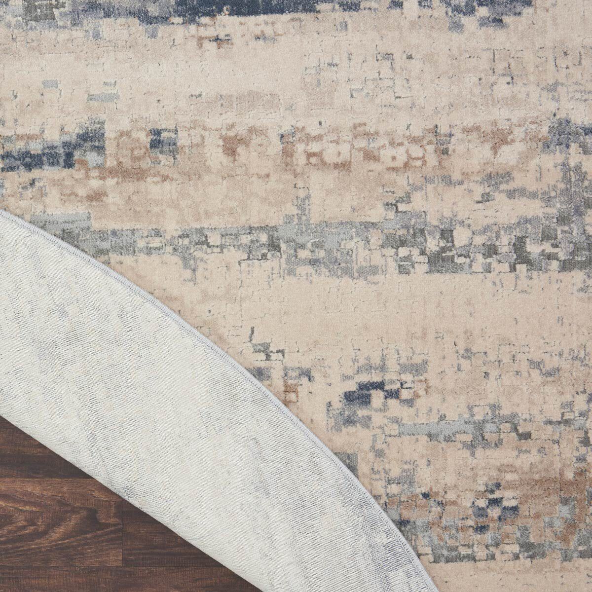 Rustic Textures Rustic Beige & Grey Circle Rug, 160cm