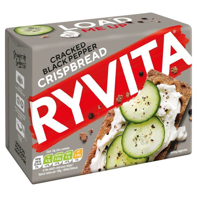 Ryvita Crispbread Cracked Black Pepper Crackers 200g Default Title