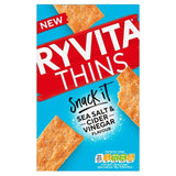 Ryvita Snack It Thins Sea Salt and Cider Vinegar Flatbread Snacks 125g