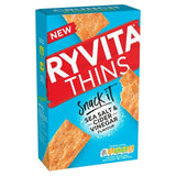 Ryvita Snack It Thins Sea Salt and Cider Vinegar Flatbread Snacks 125g