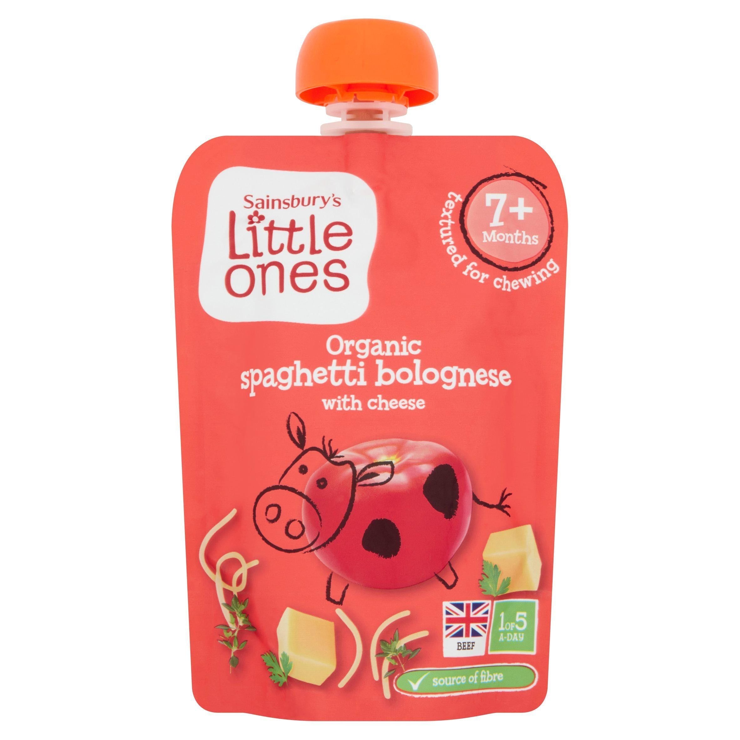 Sainsbury's Little Ones Organic Spaghetti Bolognese with Cheese 7+ Months 130g