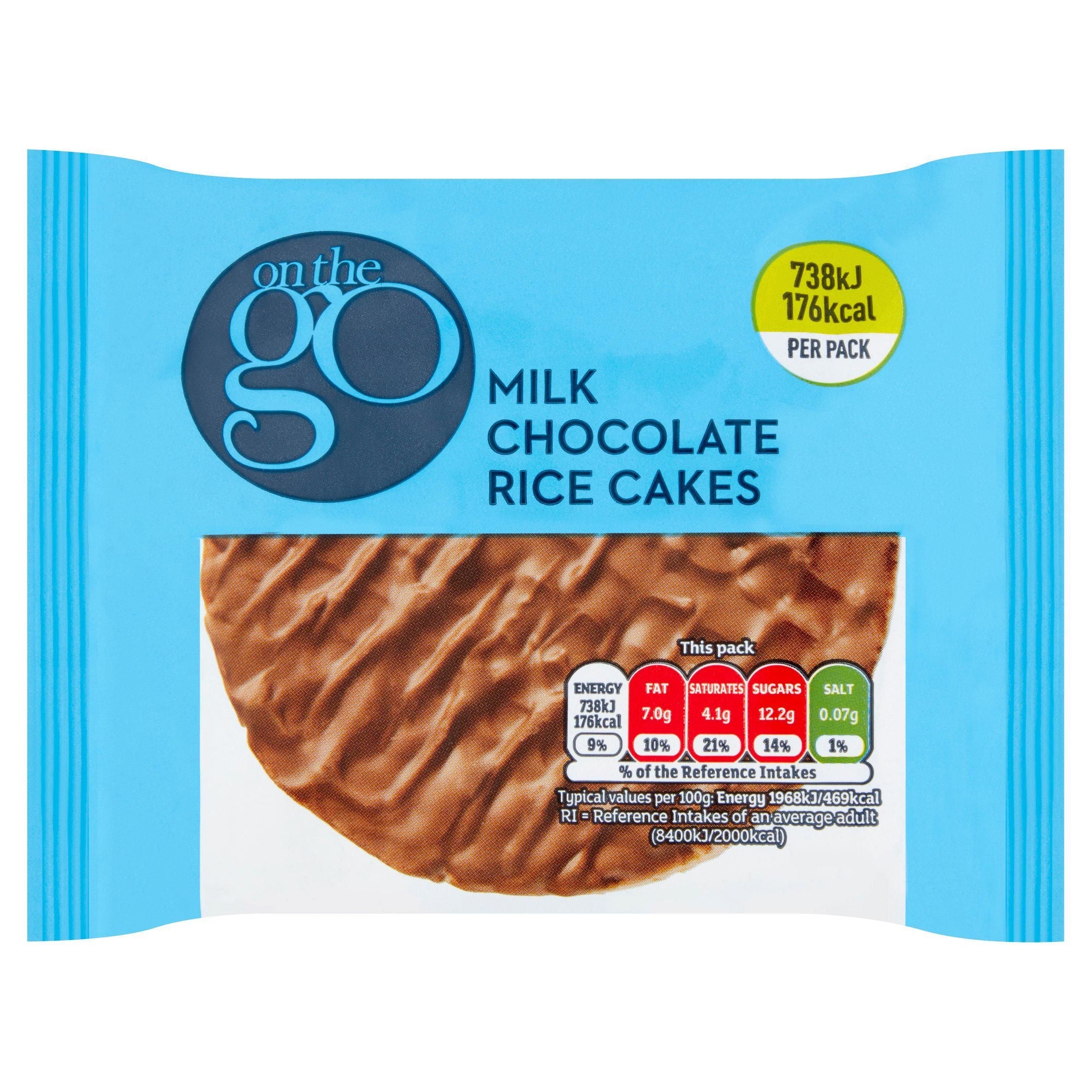 Sainsbury's On the Go Milk Chocolate Rice Cakes 37.5g