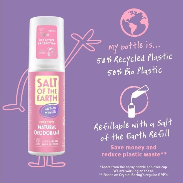 Salt of the Earth Natural Spray Deodorant Lavender & Vanilla 100ml