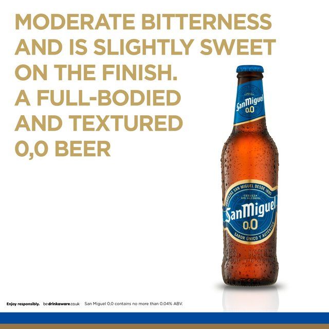 San Miguel Alcohol Free Lager Beer Bottles 4 x 330ml