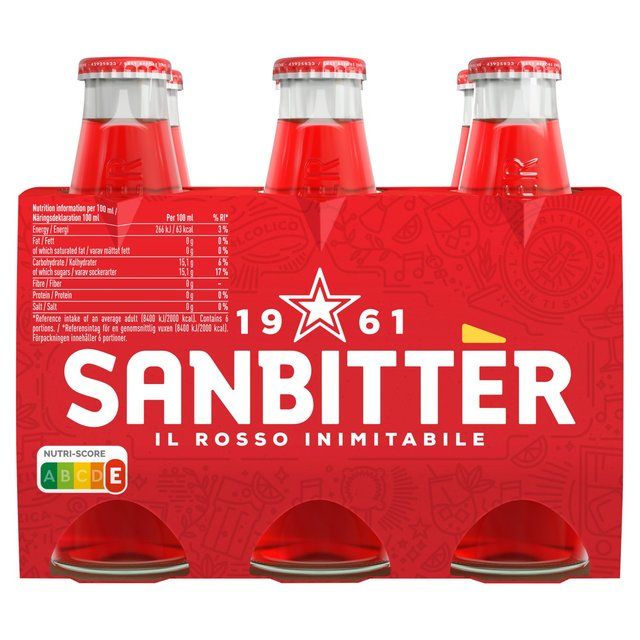 San Pellegrino San Bitter Aperitif Glass 6 x 100ml