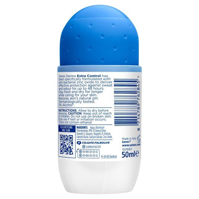 Sanex Dermo Maximum Protection Extra Control 48h Roll On Deodorant 50ml