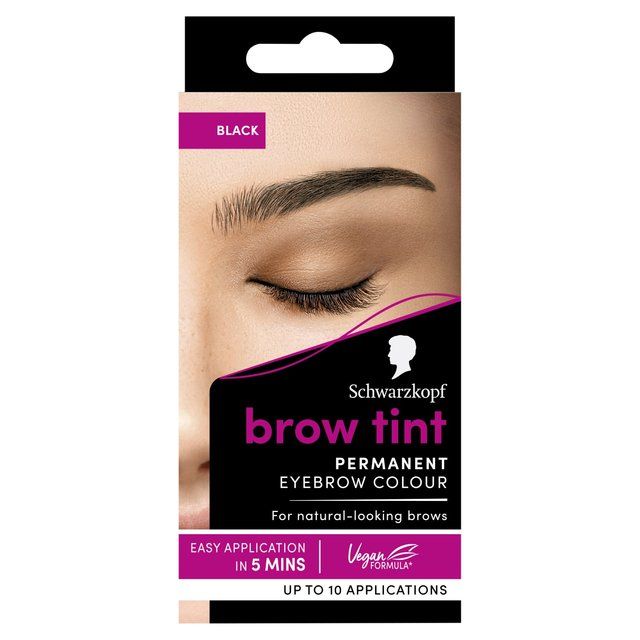 Schwarzkopf Brow Tint Permanent Eyebrow Colour Black 17ml