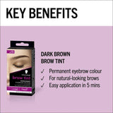 Schwarzkopf Brow Tint Permanent Eyebrow Colour Dark Brown 17ml