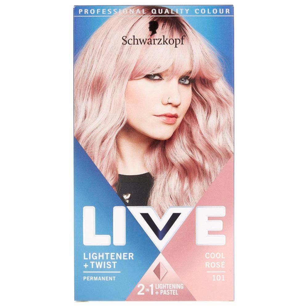 Schwarzkopf LIVE Lightener + Twist Cool Rose 101 Permanent Hair Dye
