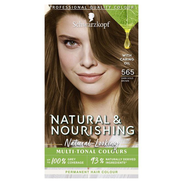 Schwarzkopf Natural & Nourishing 565 - Dark Gold Brown Permanent Hair Dye 143g