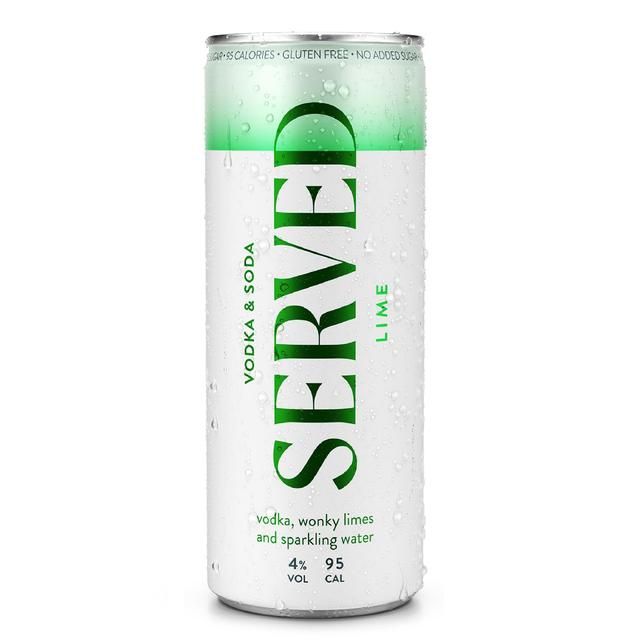 Served Lime Hard Seltzer 4 x 250ml