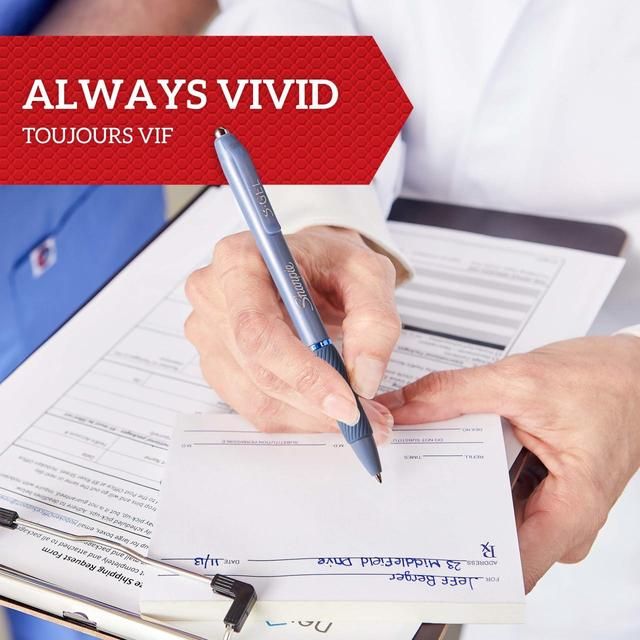 Sharpie S-Gel Gel Pens 0.7mm Black & Blue 4 per pack