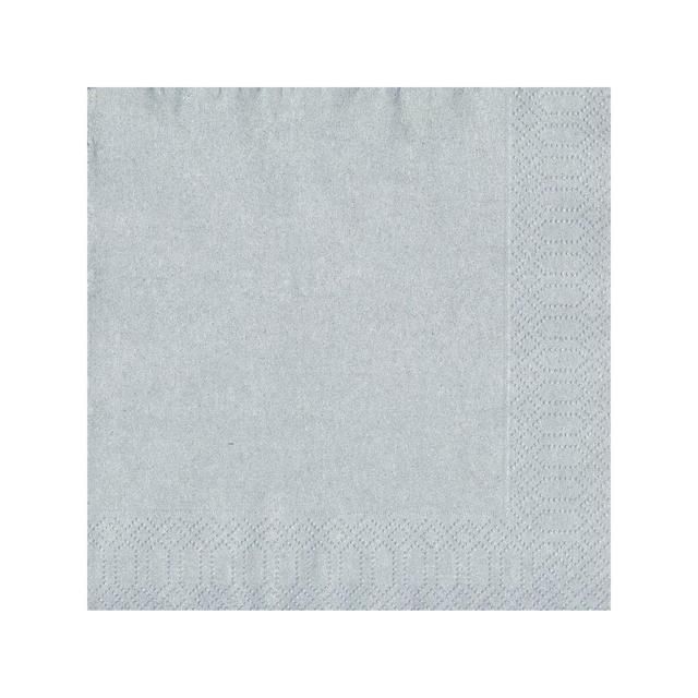 Silver Paper Napkins 20 per pack