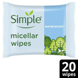 Simple Kind to Skin Micellar Biodegradable Cleansing Wipes 20 per pack