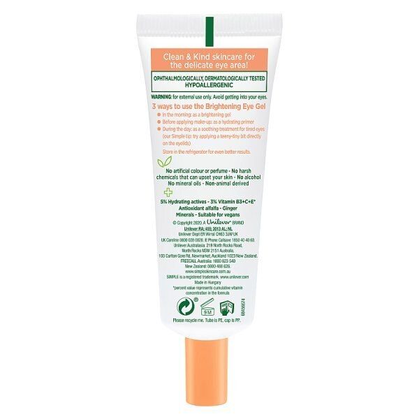 Simple Protect 'n' Glow Brightening Eye Gel 25ml