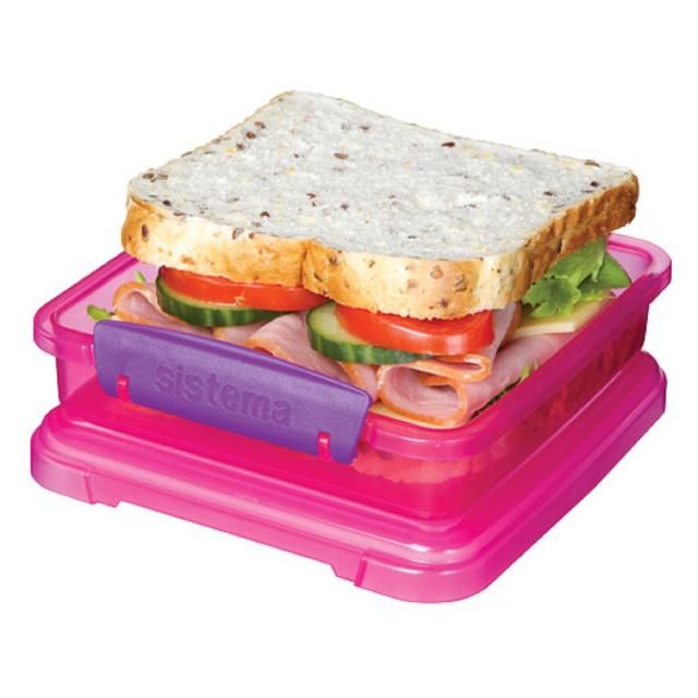 Sistema Sandwich Boxes Assorted Colours 3 per pack