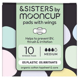 &SISTERS by Mooncup Organic Cotton Pads Medium/Day 10 per pack - McGrocer