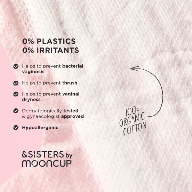 &SISTERS by Mooncup Organic Cotton Pads Mixed Day & Night 20 per pack - McGrocer