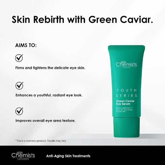 SkinChemists Youth Series Green Caviar Eye Serum 15ml