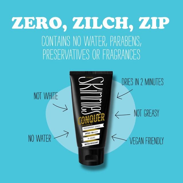 Skinnies SPF 50+ Sunscreen Sungel Conquer Vegan 100ml