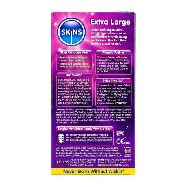 Skins Extra Large Condoms 12 per pack