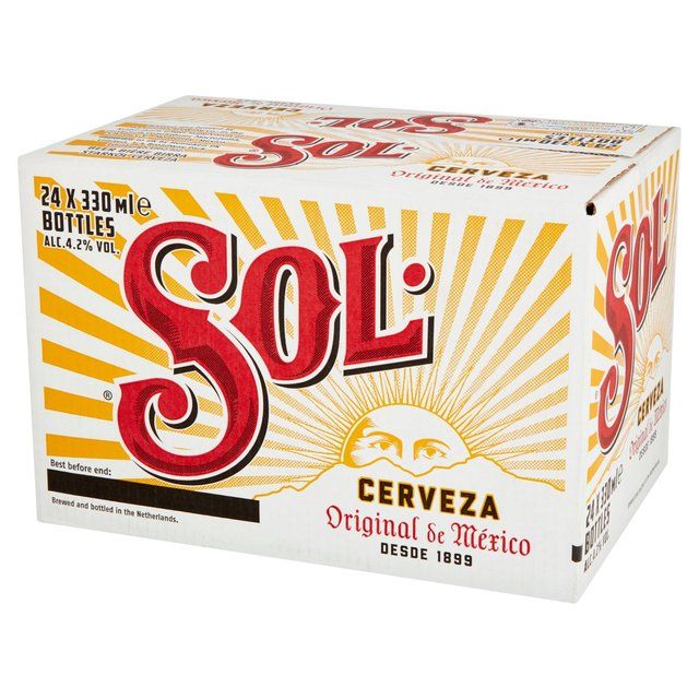 Sol Lager Beer Bottles 24 x 330ml