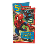 Spider Man 5th Birthday Card