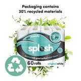 Splesh 60 Rolls Quilted White Toilet Roll