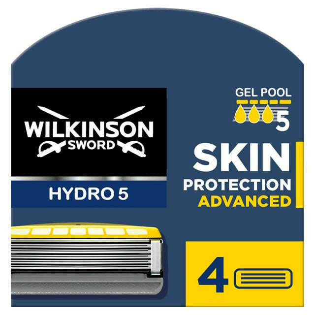 Wilkinson Sword Hydro 5 Skin Protection Men's Razor Advanced Blades x4 men's razors & blades Sainsburys