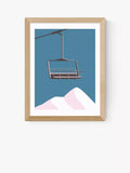 EAST END PRINTS Keeler &amp; Sidaway 'Chair Lift' Gerahmter Druck