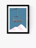EAST END PRINTS Keeler &amp; Sidaway 'Chair Lift' Gerahmter Druck