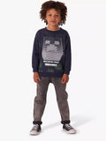 Angel &amp; Rocket Minecraft Kinder-Sweatshirt, Marineblau