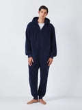 John Lewis Fleece Onesie, Blue Navy - McGrocer