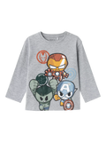 NAME IT Kinder-Baumwoll-Top „Marvel Avengers“, Grau