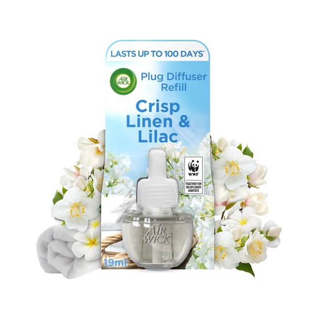Airwick Crisp Linen & Lilac Plug In Refill   19ml - McGrocer