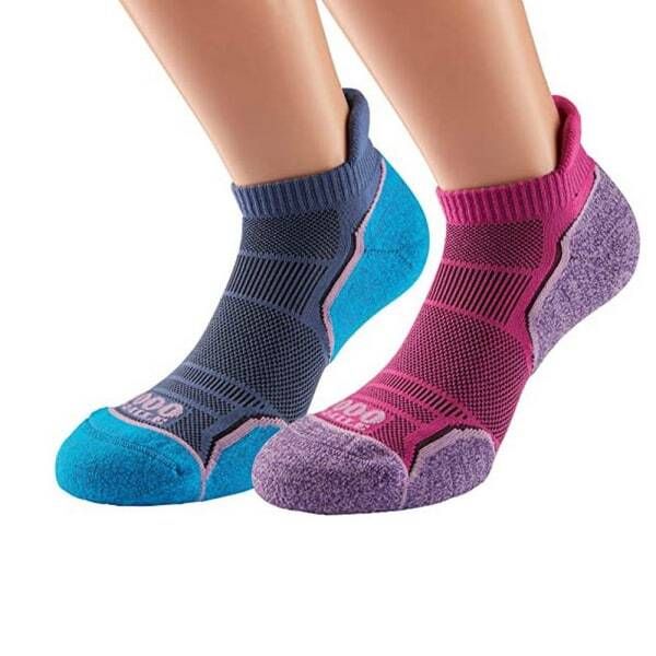 1000 Mile Womens Run Ankle Socks (Pack of 2) (6-8) - McGrocer