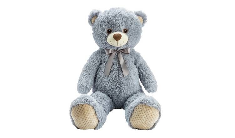 100cm Bear Soft Toy - Grey - McGrocer