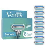 Gillette Venus Razor Blades Smooth 3 Blade Womens Razor Blades X8