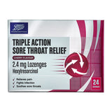 Boots Triple Action Halsschmerztabletten 2,4 mg - Kirschgeschmack - 24 Lutschtabletten