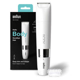 Braun Body Mini Trimmer BS1000, Elektrischer Körperhaarentferner für Frauen und Männer