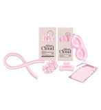 Silver Cloud Pink Heatless Curlers and Contour Sleep Mask