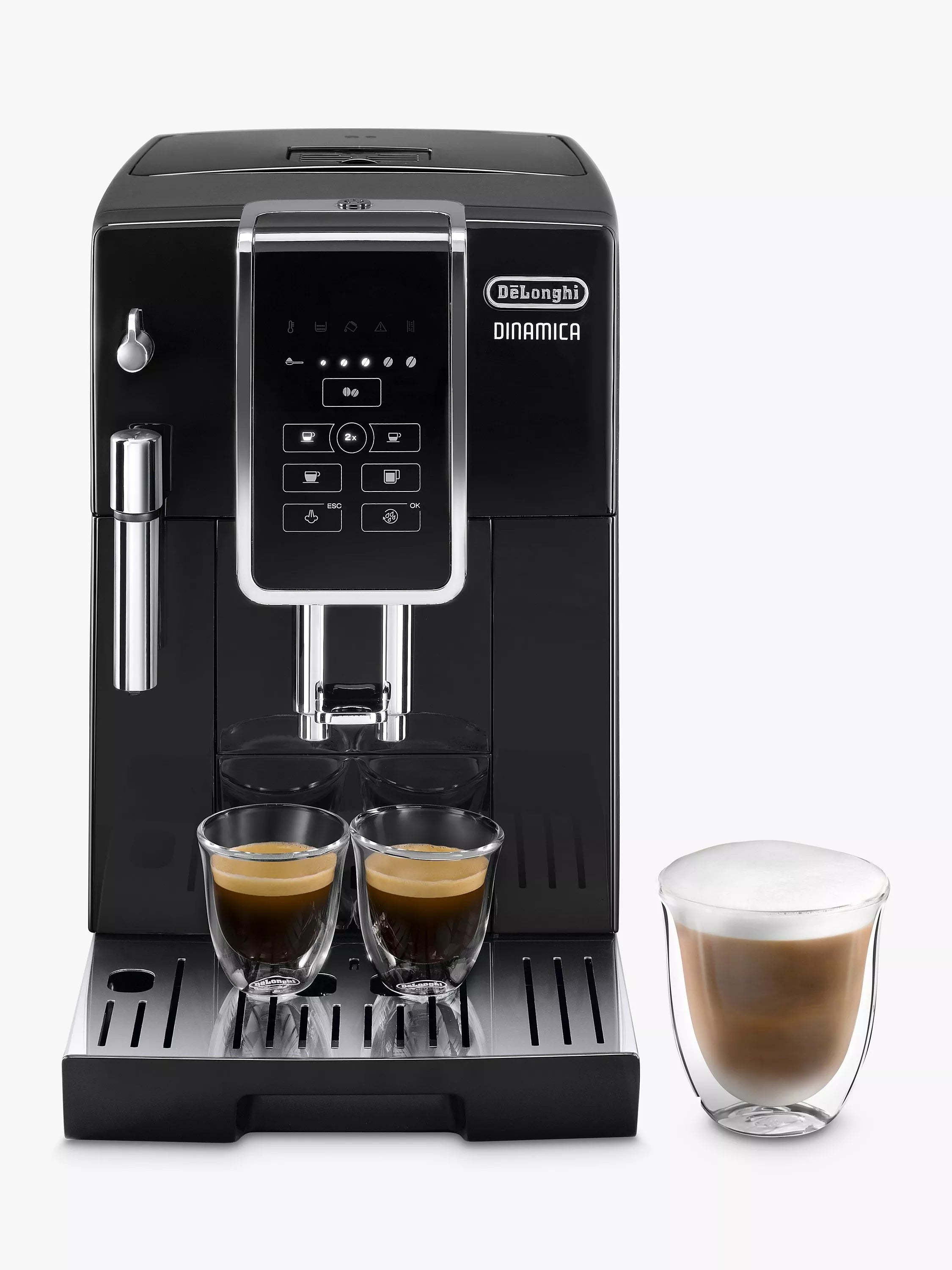 De'Longhi Dinamica ECAM350.15.B Bean to Cup Coffee Machine, Black - McGrocer