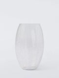 John Lewis Crackle-Glas-Fassvase, H 25 cm, Klar