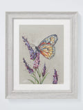 John Lewis Nicola Jane Rowles „Schmetterling“ – Gerahmter Druck mit Passepartout, 35 x 29 cm, Grau