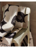 Marimekko Unikko Überwurf, Schwarz/Weiß